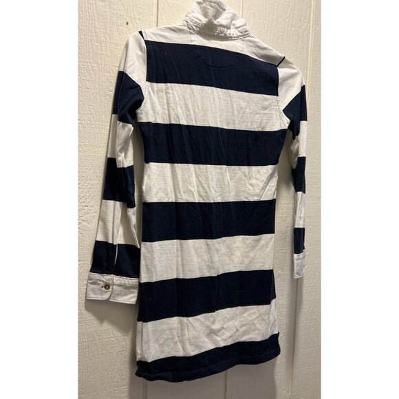 Vtg NAUTICA GIRLS STRIPED LONG SLEEVE DRESS L 14/16 UEC RARE - Picture 5 of 8